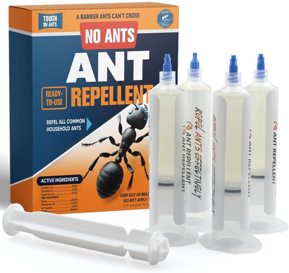Ant Repellent, Ant Deterrent for Home, Indoor and Outdoor Use, Keeps Ants Away, Reay-to-Use, Pets & Kids Safe- 4P