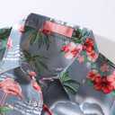 SSLR Big Girls Hawaiian Shirt Beach Tropical Summer Casual Short Sleeve Button Down Shirt, M