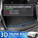 KUST Cargo Trunk Mat for Tesla Model Y Juniper 2025-2026 (5 Seats Only), Rear Trunk Liner with Back Seat Protector for Model Y Juniper Accessories TPE Rubber