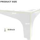 AODIOU Furniture Legs White Replacement Feet: Sofa Legs 4 Inch European Style Dresser Legs Set of 4
