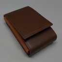 Leather Watch Case, Watch Travel Pouch, Single Watch Box for men and women, Luxury Watch Organizer, Watch Storage (Brown)