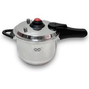 XINFU Heavy Duty 304 Stainless Steel Pressure Cooker 8.5 Quart, Serves 6-8, Standard and Fast Modes, Multi-Safety, Even-Heat Patented Base, Compatible with Gas, Electric, Ceramic and Induction Stoves