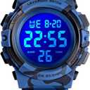 Kids Watch,Boys Watch for 3-15 Year Old Boys,Digital Sport Outdoor Multifunctional Chronograph LED 50 M Waterproof Alarm Calendar Analog Watch for Children with Silicone Band,Kids Gift