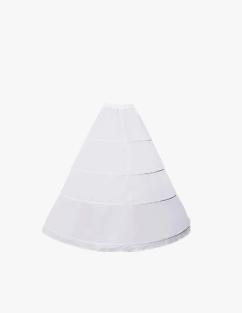 ZLQQ Women's 4-Hoop Petticoat Crinoline Underskirt for Wedding Ball Gown Tutu Tulle Slips Skirt