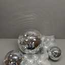 17 Pcs Disco Ball Set, Large & Mini Silver Mirror Balls (12", 8", 6", 4", 3.2"), Reflective Glass Hanging Ornaments for 70s Party, Wedding, Stage Decor, Christmas Tree & New Year Decoration