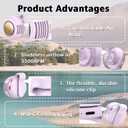 Portable Clip-On Fan, Mini USB Rechargeable 360 Rotatable Fan, 3-Speed Silent Mini Bladeless Fans (Purple), Small
