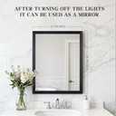 VIYYIEA Christmas Decor+Mirror+Led Light, Versatile 3-in-1 Design, Line Ornaments Wall Art, Decorative Mirror with USB Power, Modern Illuminated Wall Decor for Living Room 20L x 16W