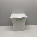 IRIS USA Airtight Dog Food Storage Container, WeatherPro, Up to 10 lbs, for Dog Cat Bird and Other Pet Food Storage Bin, Keep Fresh, Translucent Body, Made in USA, Clear/Gray