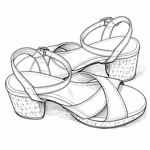 Women's 3-Inch Wedge Heeled Sandals - Chunky Platform with Adjustable Ankle Strap, Round Toe Solid Color for Work, Parties & Date Nights 8