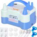 Electric Balloon Pump, Portable 2 Modes Balloon Blower Machine with 14 Balloon Arch Kits, Air Pump for Balloon, Balloon Inflator for Party Decoration (Blue)