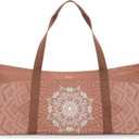 Gonex Yoga Mat Bag, Extra Large Canvas Gym Bag with Waterproof Pocket Metal Zipper, Fits Mat & Blocks, Stylish Yoga Mat Carrier for Women, Ideal for Yoga, Pilates, Workout, Travel (Dark Khaki)