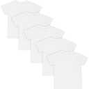 Hanes Boys’ Undershirt, EcoSmart White T-Shirts for Boys, Short Sleeve Shirts, 5  Pack L