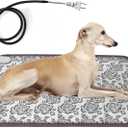 Bestio Cat Heating pad,3421 in Heating Pad for Pet,Dog Heating Pad Outdoor with Metal Protective Tube + Waterproof Material,Heated Pet Bed for Pets Birth,Newborns or Elder Pets - Rose