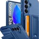 Oneagle Wallet for Samsung Galaxy S26 Case with Card Holder (4-5 Cards) [RFID Blocking] Full Camera Protection, with Kickstand 15FT Military Grade Shockproof Heavy Duty Phone Case for Galaxy S26, Blue