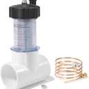 104-D Pool Inline Zinc Anode Replacement 2'' for Saltwater Pools Anti-Corrosion Sacrificial Anode with Copper Wire (Fits 104D/104-D, Protects Metal Parts)