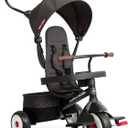Radio Flyer Premium Stroll 'N Trike, Black Baby Trike for Ages 1-5 Years, Premium Baby Tricycle