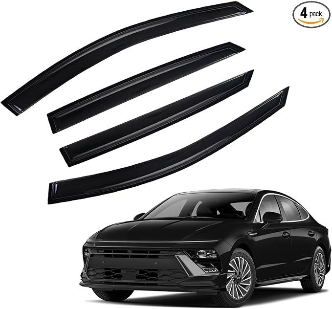 PLDDE Window Rain Guards Compatible with 2020-2024 Hyundai Sonata