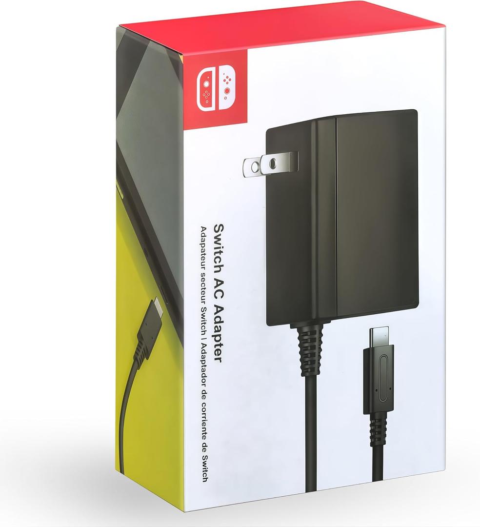 Switch Charger - Charge in Full Less Than 2H - 15V 2.6A USB C Power Adapter Fast Charging with Upgraded IC Module, 5FT Cable Cord - Compatible with Switch Lite, OLED, Steam Deck - Support TV Mode