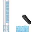 Evaporative Air Cooler, 35" Windowless Air Conditioner Portable, 3 Speeds, 1.2L Water Tank, 3 Ice Packs, 20ft Remote, 7H Timer, No Hose No Window Needed,70 Oscillating Portable AC Unit for Room