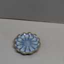 Ceramic Spoon Rest for Stove Top, Flower Cute Spoon Rest for Kitchen Counter, Cooking Spoon Holder for Kitchen Counter, Utensil Rest Spatula Rest Ladle Holder Tong Rest, 1 PC (Retro, Sea Blue)