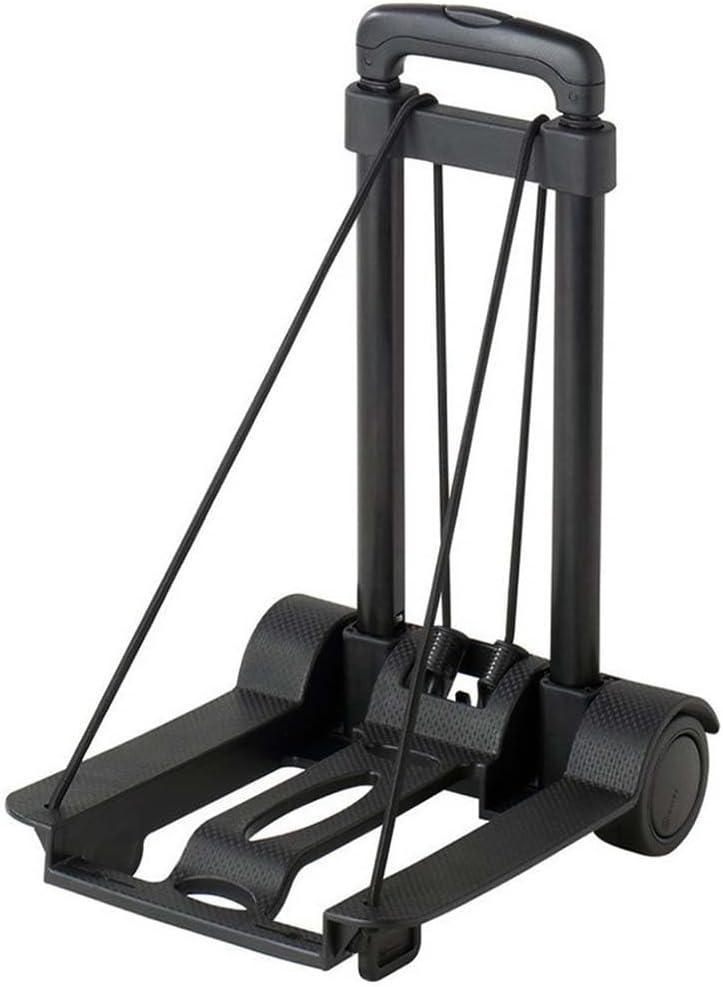 Miami CarryOn Foldable Trolly Dolly Cart - Carry up to 80 Lbs. (Black)