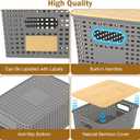 Stackable Storage Basket: Plastic Baskets Bins, Baskets for Organizing, Pantry Decorative Containers for Closets, Cabinets, Shelves (8 Pack, Grey)