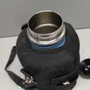 Trebo 64 oz Water Bottle Insulated with Handle, Half Gallon Stainless Steel Metal Large Jug, Travel Flask with Straw Spout Lid, Mug Tumbler Cup with Carry Pouch, Keep Cold Hot, Indigo Black