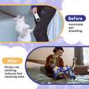 PUMYPOREITY Cat Hair Sticky Sweater, Stretchy 4-Leg Design for Fur Control, Recovery Suit - Breathable & Lightweight for Post-Surgery Protection, Cat Onsie Prevents Licking Wounds, Blue, XL