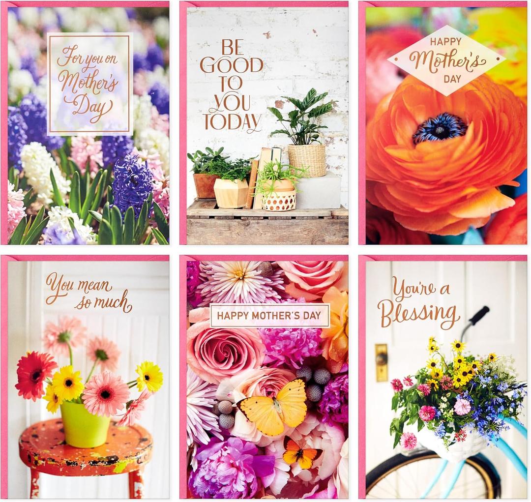 Hallmark Mother's Day Card Assortment (24 Cards with Envelopes) Plants and Flowers