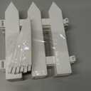 ELECLAND 6 Pieces White Plastic Garden Fence With Insert - Picket Fence Edgings for Lawn, Flowerbeds, Plant Borders - Decorative Yard