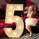 Light up Numbers 5, 3FT Giant Marquee Numbers for 15th 45th 50th Birthday Decoration, Large Light Up Numbers for Anniversary Party Decor, Pre-Cut Foamboad Mosaic Numbers