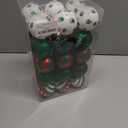 Christmas Ornaments Balls - 30 Pcs 2.4 Inch Shatterproof Plastic Christmas Balls Sets, Red Green & White Small Christmas Tree Ball Hanging Ornaments for Holiday Wreath Party Christmas Tree Decor (D)