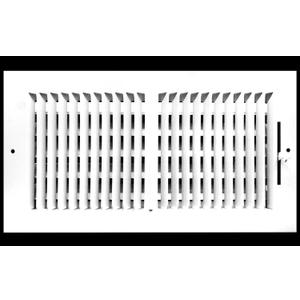 HVAC Premium 16" X 10" 2-Way-Vertical AIR Supply Grille - Vent Cover & Diffuser - Flat Stamped Face - White [Outer Dimensions: 17.75"w X 11.75"h]