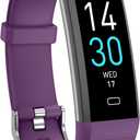 Fitness Tracker with Heart Rate Blood Oxygen Monitor, Activity Tracker Sleep Monitor Health Tracker, Smart Watch Pedometer Step Calories Counter, Fitness Watches for Men Women (Purple)