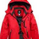 Gemyse Skieer Men's Mountain Waterproof Ski Jacket Winter Rain Jacket Warm Fleece Snow Coat Size L