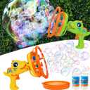 Bubble Gun Bubble Machine for Toddlers,Dinosaur Bubble Blower Toy for Kids,Summer Party Favors Outdoor Toys,Birthday for 3 4 5 6 7 8 9 10 Years Old Boys Girls (2 Bubble Gun)