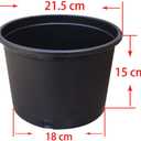 Nursery Pot  2 Gal Nursery Container Injection Molded Pot Fit for Plants Soil Growers or Hydroponics (10,2 Gallon Short)