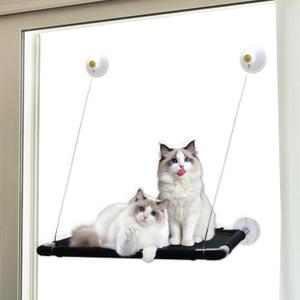 Cat Window Hammock Bed with Suction Cups  Foldable Window Perch & Shelves  Extra Large Bed for Indoor Cats, Holds 2 Large Cats