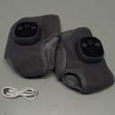 2PCS Foot Renew Triple Method Massager, 2 in 1 Foot Massager for Neuropathy, Feet Massage with 3 Vibration Mode & 4 Heat Levels, Wireless Portable Ankle Massager for Home or Travel Use