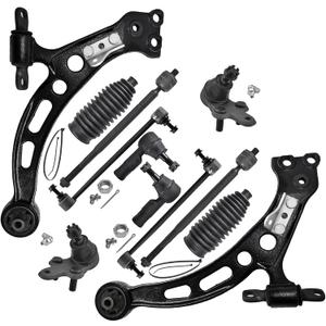 ASTARPRO - 12pc Front End Suspension Kit for 97-01 Toyota Camry Lexus ES300 1997 1998 1999 2000 2001, 2 Lower Control Arms + 2 Ball Joints + 2 Sway Bar Links + 4 Inner & Outer Tie Rod Ends + 2 Boots