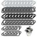 Predator Hemi 212 Carburetor Exhaust Intake Gasket Kit, Small Engine Carb Head Gaskets Material Compatible with 196cc 212cc GX160 GX200 Power Equipment (50Pcs 212cc/GX160 Carb Gasket)