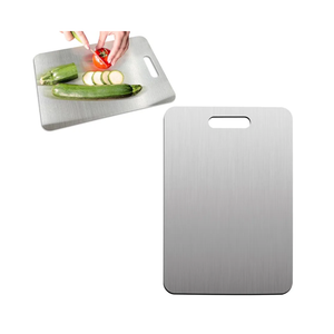 Stainless Steel Food-Grade Cutting Boards，Cutting Board Double Sided for Kitchen，Easy to Clean Non Stick Chopping Board，Perfect for Various Cooking Tasks(15.3 x 11 in)