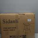 Sidanli Black Bar Stools, Barstool Set of 2, Counter Height Chairs with Gold Metal Legs, Island Chairs with Leather Cushion Seats & Footrests, 26 Bar Stools for Kitchen Island, Home Bar