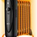 JASUN Oil Filled Radiator Heater, Adjustable Thermostat, Portable Space heater, Quiet Heater with Tip-over & Overheating Functions (Black)