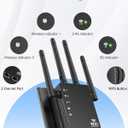 Dual Band 5GHz/2.4GHz WiFi Extender, WiFi Booster, WiFi Extender Signal Booster, Covers 12880 Sq.ft, Supports 105 Devices, Wireless Signal Booster for Home