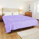 YUSTAL Electric Heated Blanket Queen Size 84x90 Inch - Super Soft Flannel, 10 Heat Settings, 1-12H Automatic Shutoff, Dual Zone Controls, Machine Washable, Ideal for Couch & Sleeping (Light Pruple)