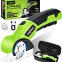 Cardboard Cutter - Rechargeable Cordless Electric Scissors, 4V Duty Electric Box Cutter for Cardboard, Safety Lock & LED Light, Powerful Cutting for Carton Carpet Plastic Fabric Leather