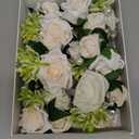 Ling's Moment White Flowers Artificial, Ivory & Cream Fake Flowers Eucalyptus Greenery Combo Box Set for DIY Wedding Bridal Bouquet, Centerpieces, Home Decor, Floral Arrangement Decor, etc. (Grand)
