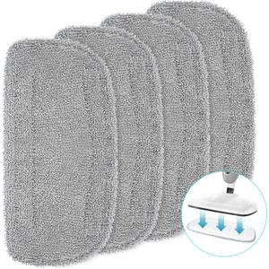 LOVECO 4 Pack Steam Mop Pads Compatible with GorFanty GF-6610B/GF-6610, Neugo NE033/NE033M & Mxnsewr, Washable Microfiber Steam Mop Replacement Pads for Multi-Surface Cleaning