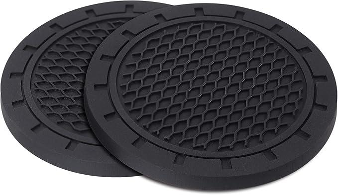 AOOOOP Universal Vehicle Cup Holder Insert Coaster Car Interior Accessories - Silicone Anti Slip Cup Mat for All Cars (Set of 2, 2.75" Diameter)